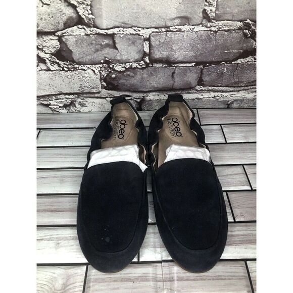Abeo Bio System Jean Navy Blue Suede Leather Flats Shoes Women’s Sz 6N US/36.5EU - Picture 12 of 16